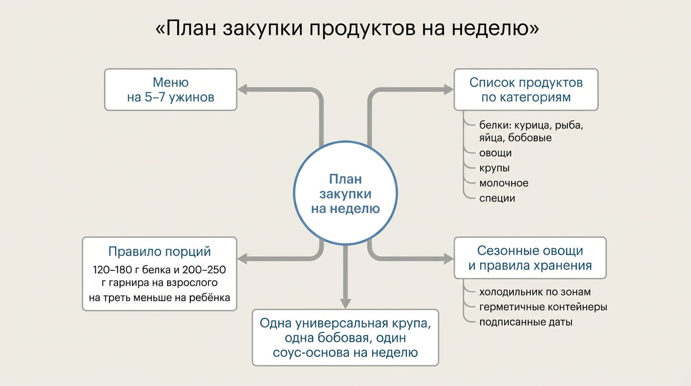план закупки прдуктов на неделю