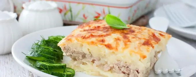 Запеканка с фаршем и картофелем в духовке