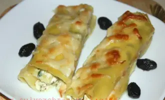 Каннеллони с творогом и шпинатом