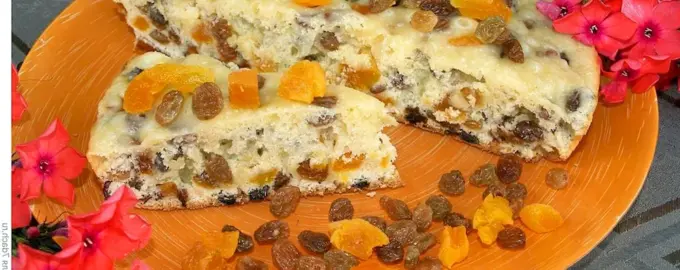 Мазурка с курагой изюмом орехами