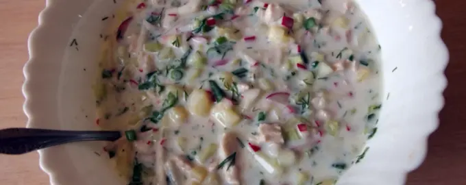Окрошка на кефире