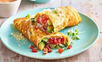 Омлет фаршированный овощами