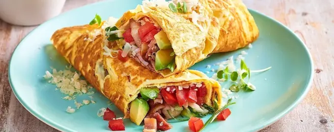 Омлет фаршированный овощами