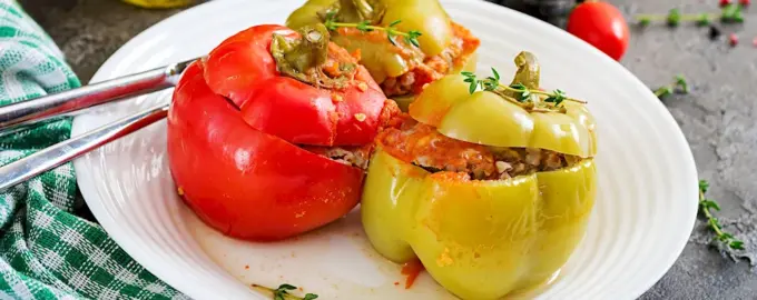 Перец фаршированный булгуром