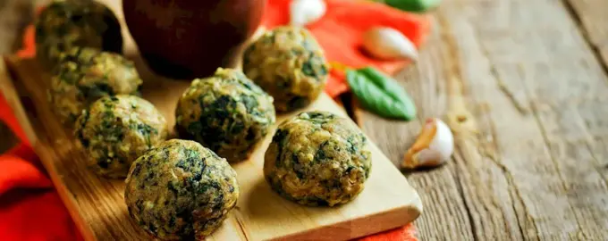 Шарики из шпината