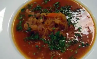Щи из квашеной капусты постные