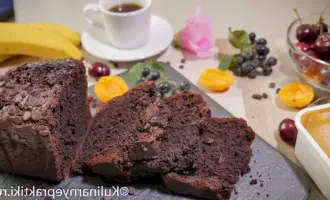 Шоколадно банановый хлеб