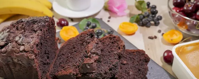 Шоколадно банановый хлеб
