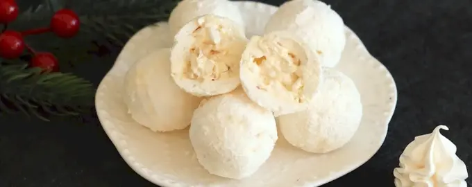 Снежки из зефира