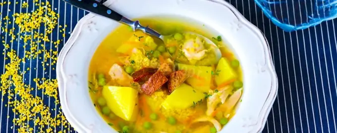 Суп с кукурузной крупой