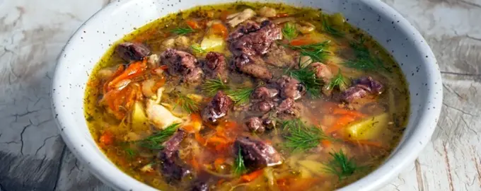 Суп с потрошками