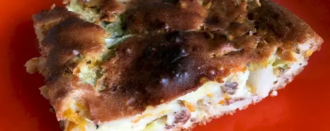 Заливной пирог с сайрой
