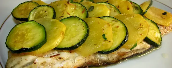 Треска с цукини