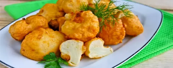 Жареная цветная капуста в кляре