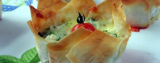 Закуска в корзиночках из лаваша
