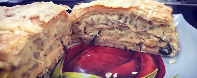Закусочный грибной торт Наполеон