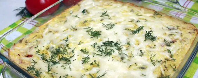 Запеканка с зеленым луком
