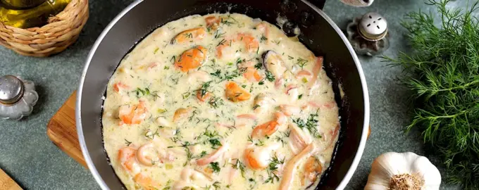 Пюре с морепродуктами