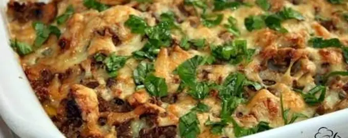 Картофельная запеканка с грибами