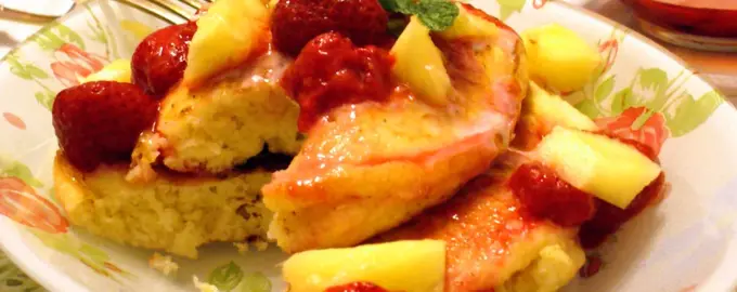 Блины с ананасом