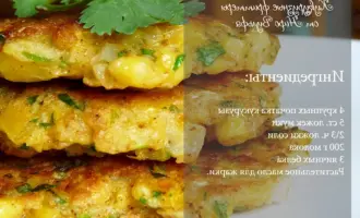 Кабачковые оладьи с кукурузой