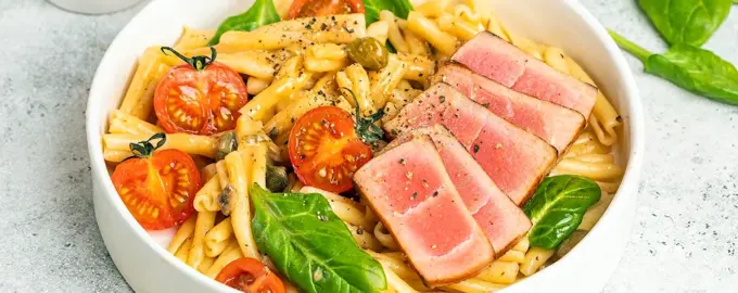 Паста с тунцом и каперсами