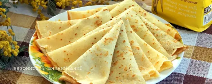 Блины из кукурузной муки на молоке