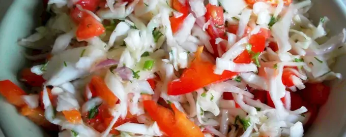 Салат с капустой и болгарским перцем