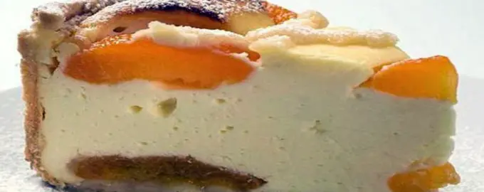 Чизкейк с абрикосами и творогом