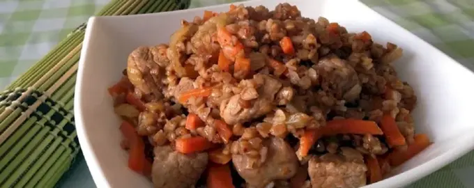 Гречка с мясом по купечески