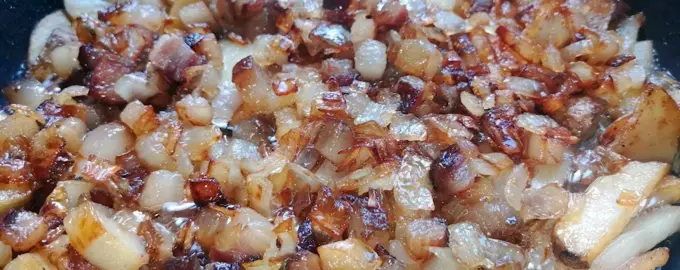 Жареная картошка с салом