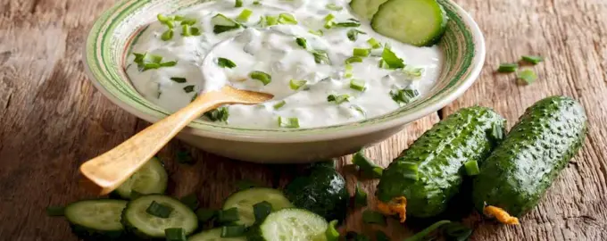 Огуречная Райта индийская кухня