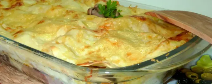 Лазанья с филе курицы