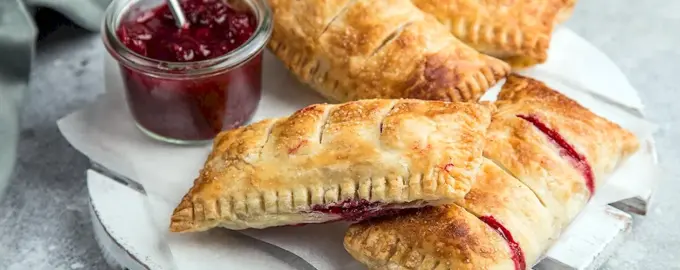Слойки с брусникой