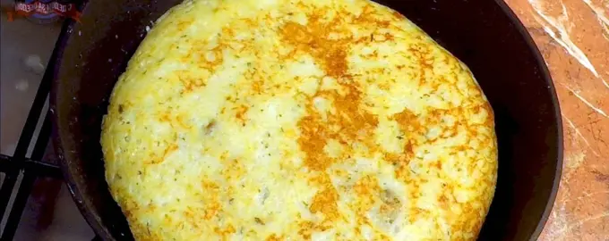Картофельная запеканка на сковороде