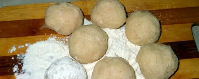 Картошка из шарика и муки