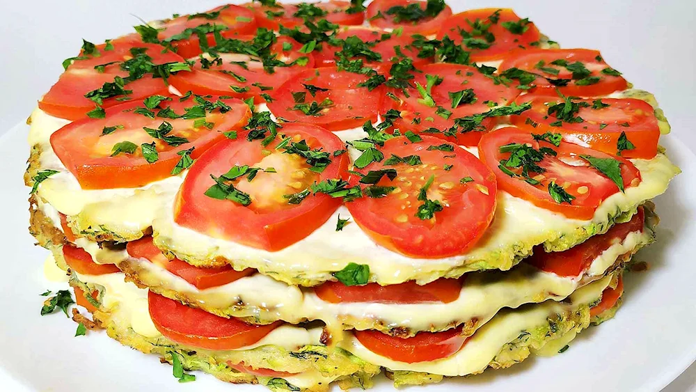 Кабачковый закусочный торт