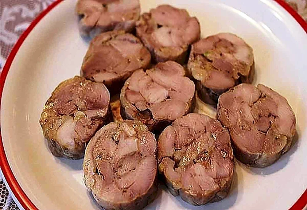 Домашняя куриная колбаса