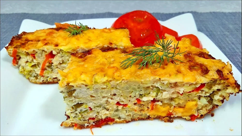 Куриная запеканка с овощами