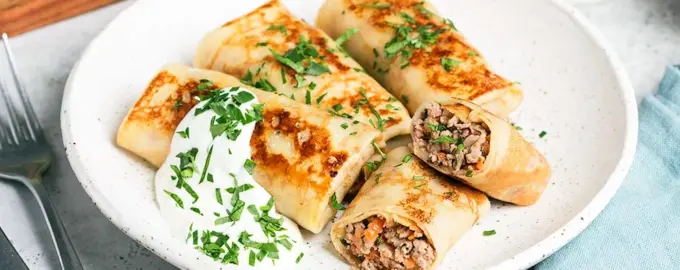 Блинчики с мясом