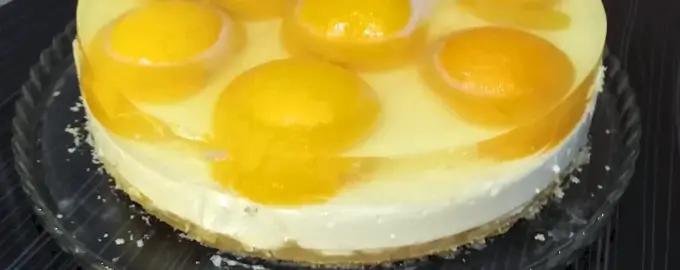 Чизкейк с персиками