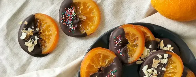 Карамелизированный апельсин в шоколаде