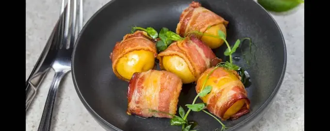 Картофель черри с беконом