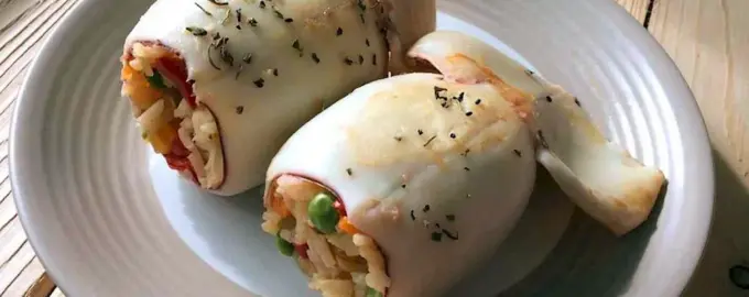 Кето кальмары фаршированные